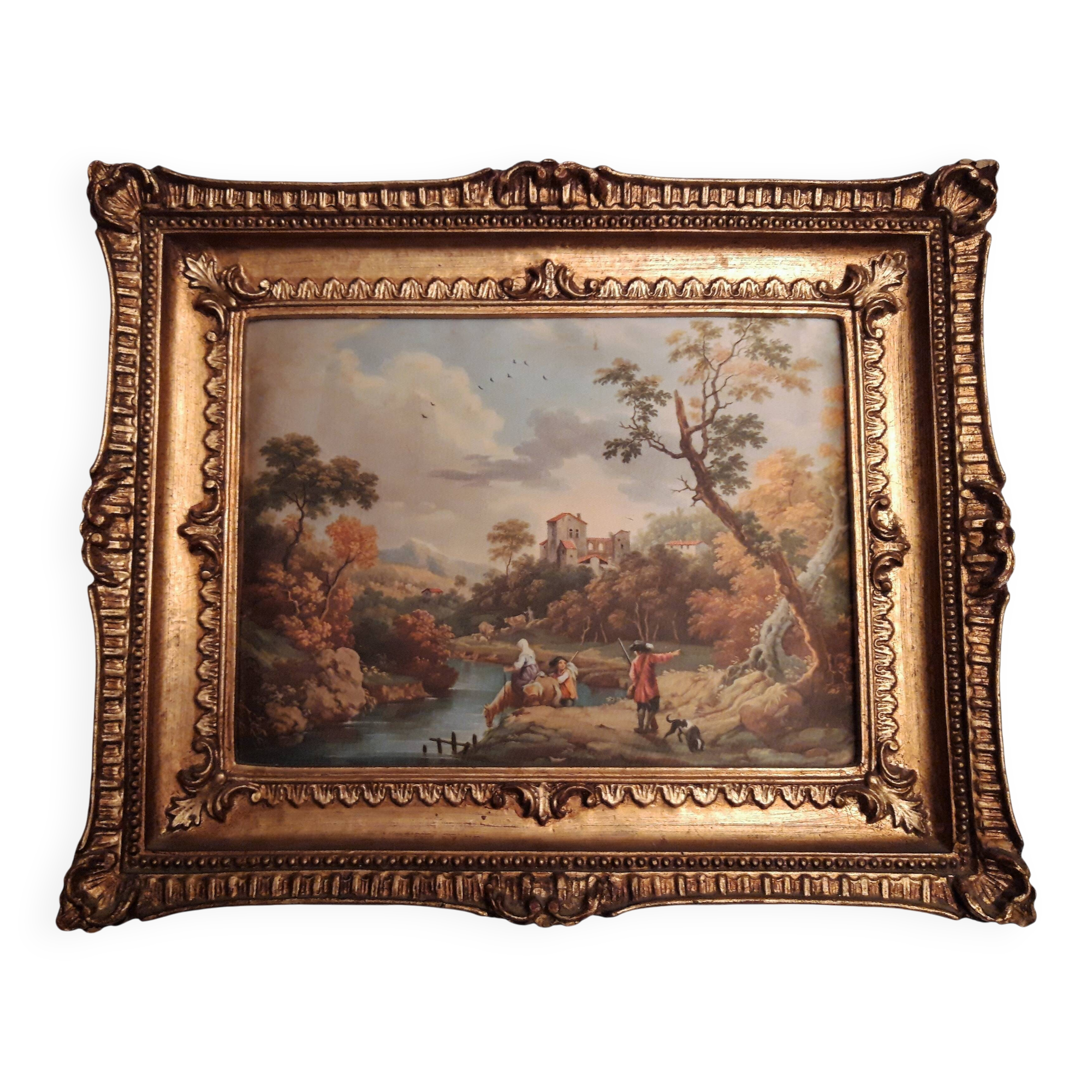 bucolic scene inspired by the 18th century