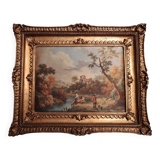 bucolic scene inspired by the 18th century