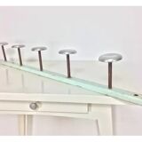 Industrial wall coat rack 5 aluminum hooks