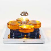 Brutalist glass wall sconce by Albano Poli for Poliarte, Italy 1970's