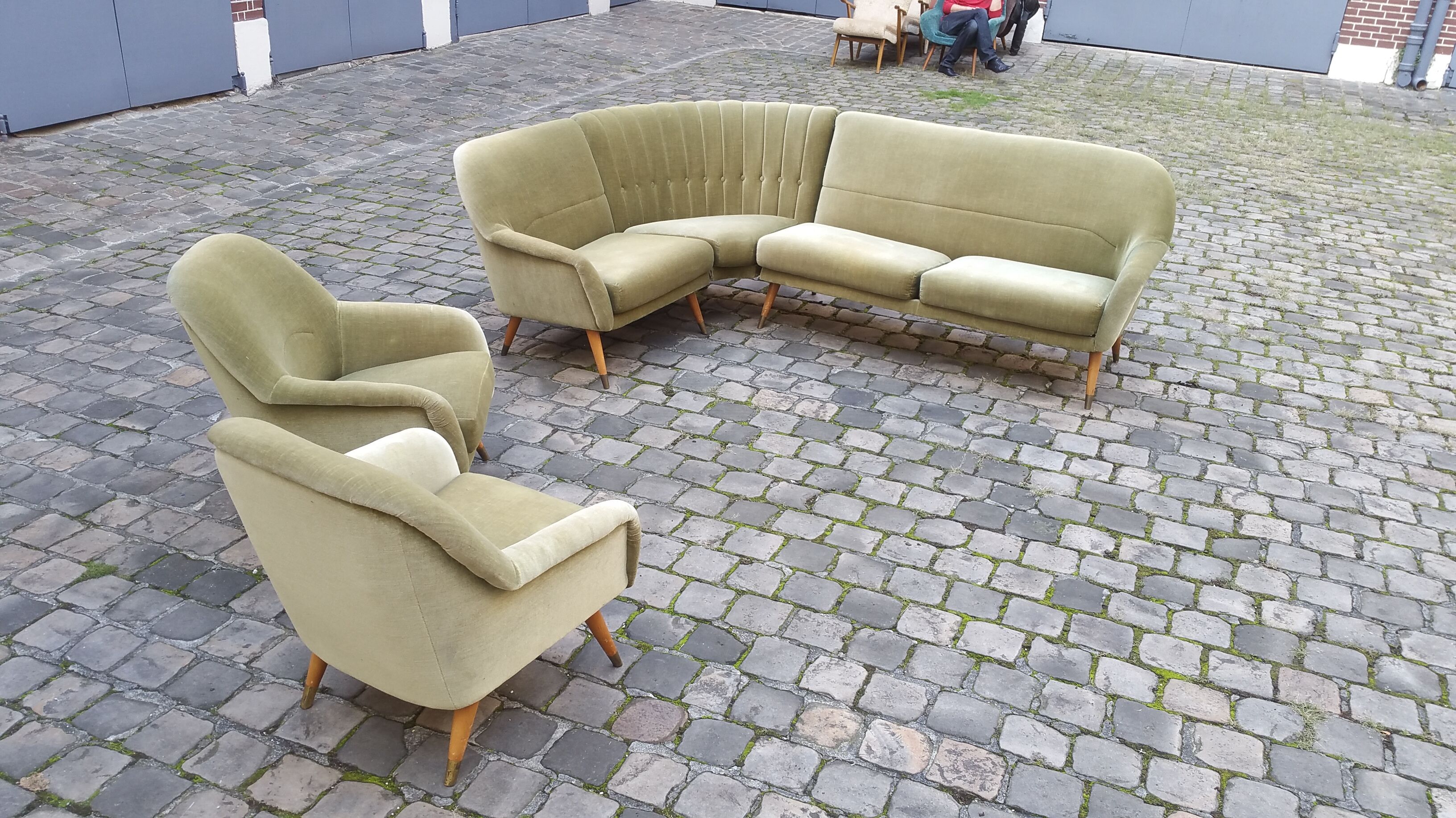 Together chairs Danish club 50 years Organic Green soft iced