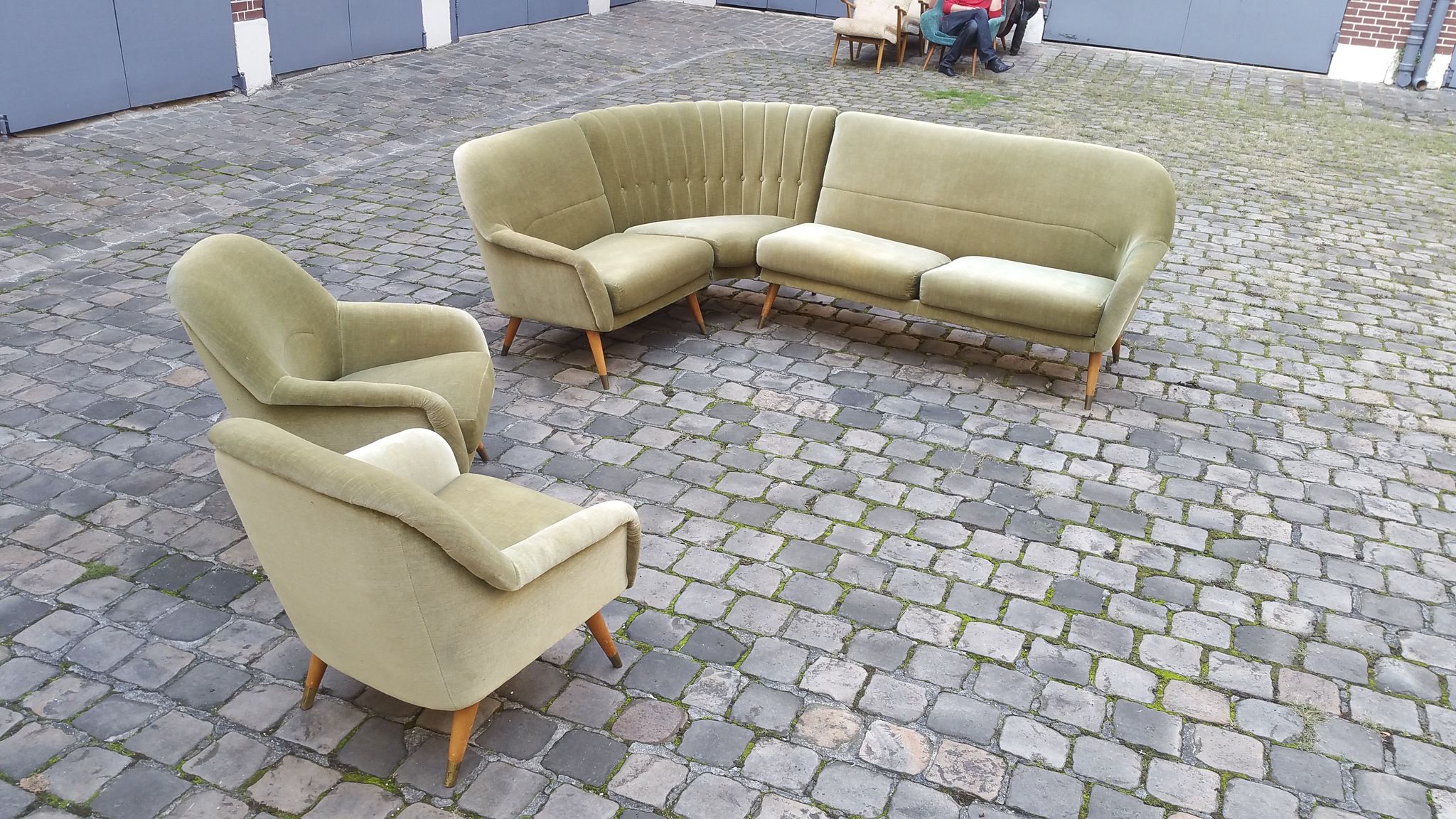 Together chairs Danish club 50 years Organic Green soft iced