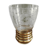 1950s engraved vase