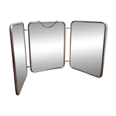 Miroir de barbier triptyque, 1960, dos pied de poule