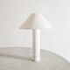 Swedish Mid Century Cylindrical White Marble Table Lamp by Bergboms, 1960s