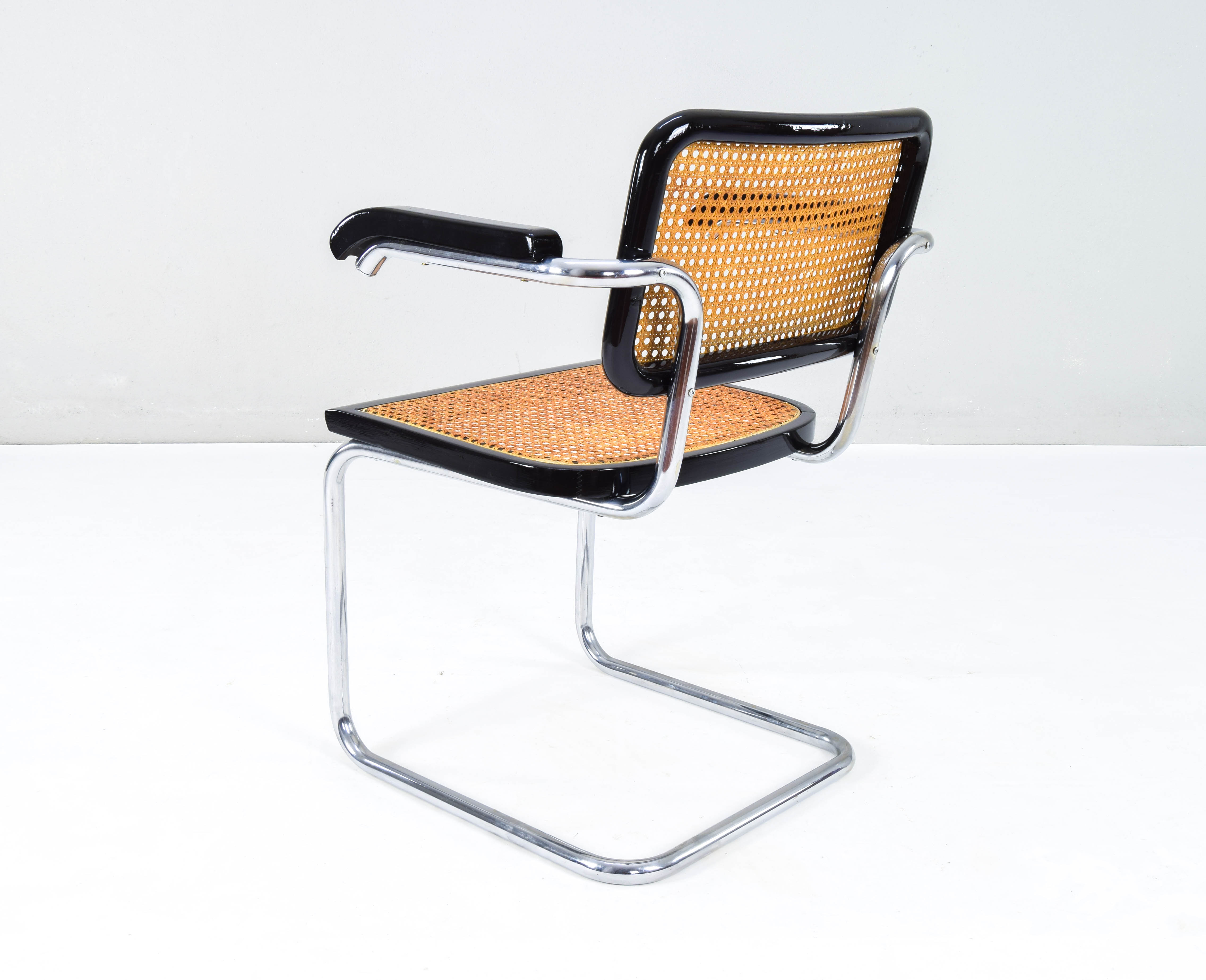 Mid-Century Italian Modern Marcel Breuer B64 Cesca Armchair Chair, 1970