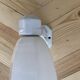 Swan neck wall lamp in porcelain ceramic and tulip in white opaline glass