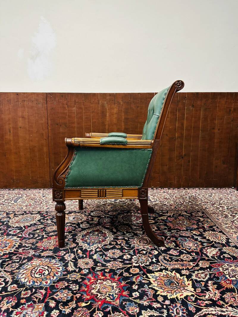 English Chesterfield Office Chair desk chair green