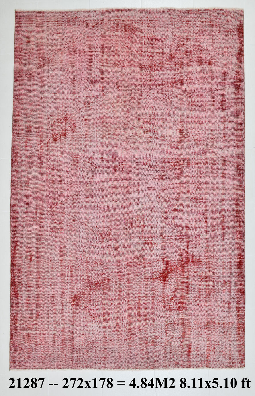 Pale red modern vintage rug