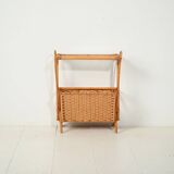 Scandinavian Woven Bamboo Magazine Rack