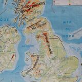 Old vintage British Isles /Benelux mdi map