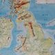 Carte mdi Iles britanniques Bénélux vintage