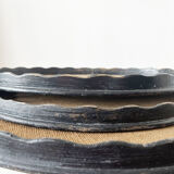 Set of 3 large vintage patinated wooden trays