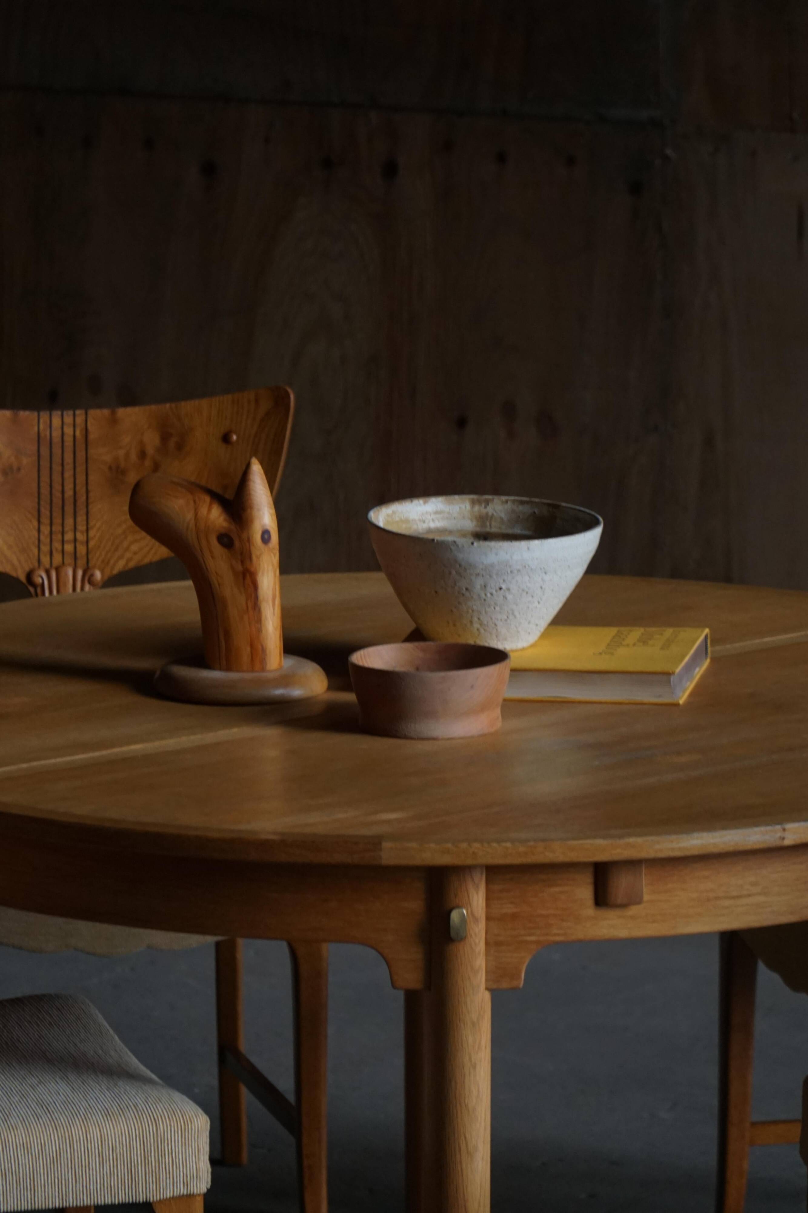 Børge Mogensen, "Øresund" dining table in oak and brass, Mid-century modern, 1950s