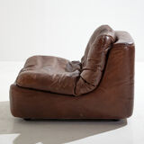 Modular leather sofa by Dreipunkt, set of 3.