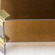 Hollywood Regency coffee table in smoked glass – Modular brass construction