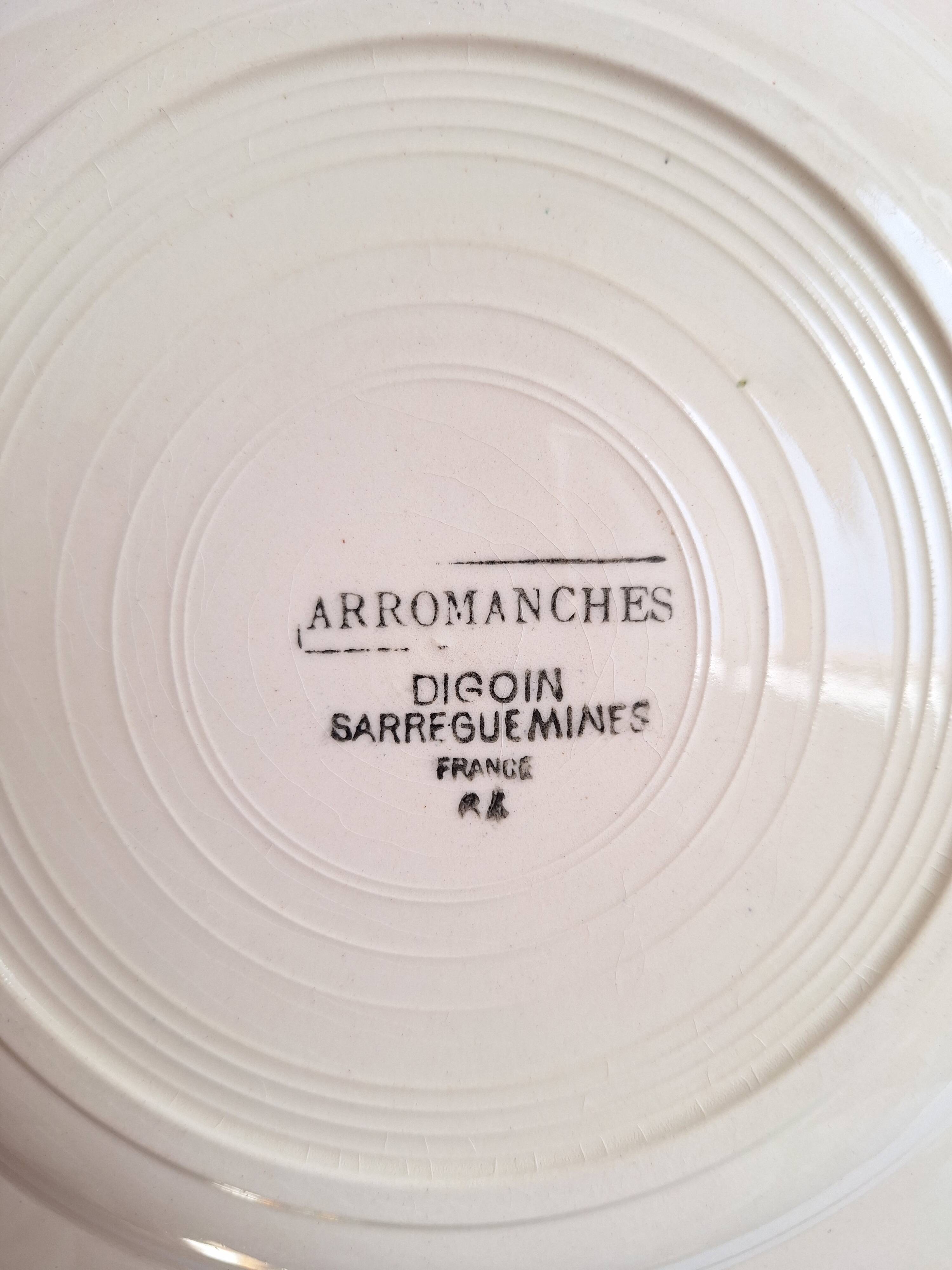 Henriot flat plates, Céranord, Sarreguemines Digoin