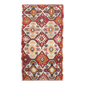 Kilim Vintage Géométrique Multicolore – Tapis Ethnique Fait Main,148x259 Cm