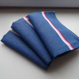 3 linen tea towels with old litters 75 x 55