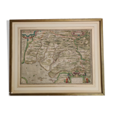 Painting engraving map Andalusia signed 1579