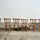 Set of 6 vintage bistro chairs - Warm stained wood