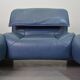 Vico Magistretti Canapé 3 places flexible Cassina en cuir bleu « Veranda », Italie