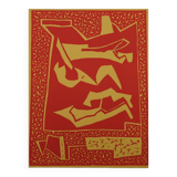 Alberto magnelli: abstract composition - original engraving