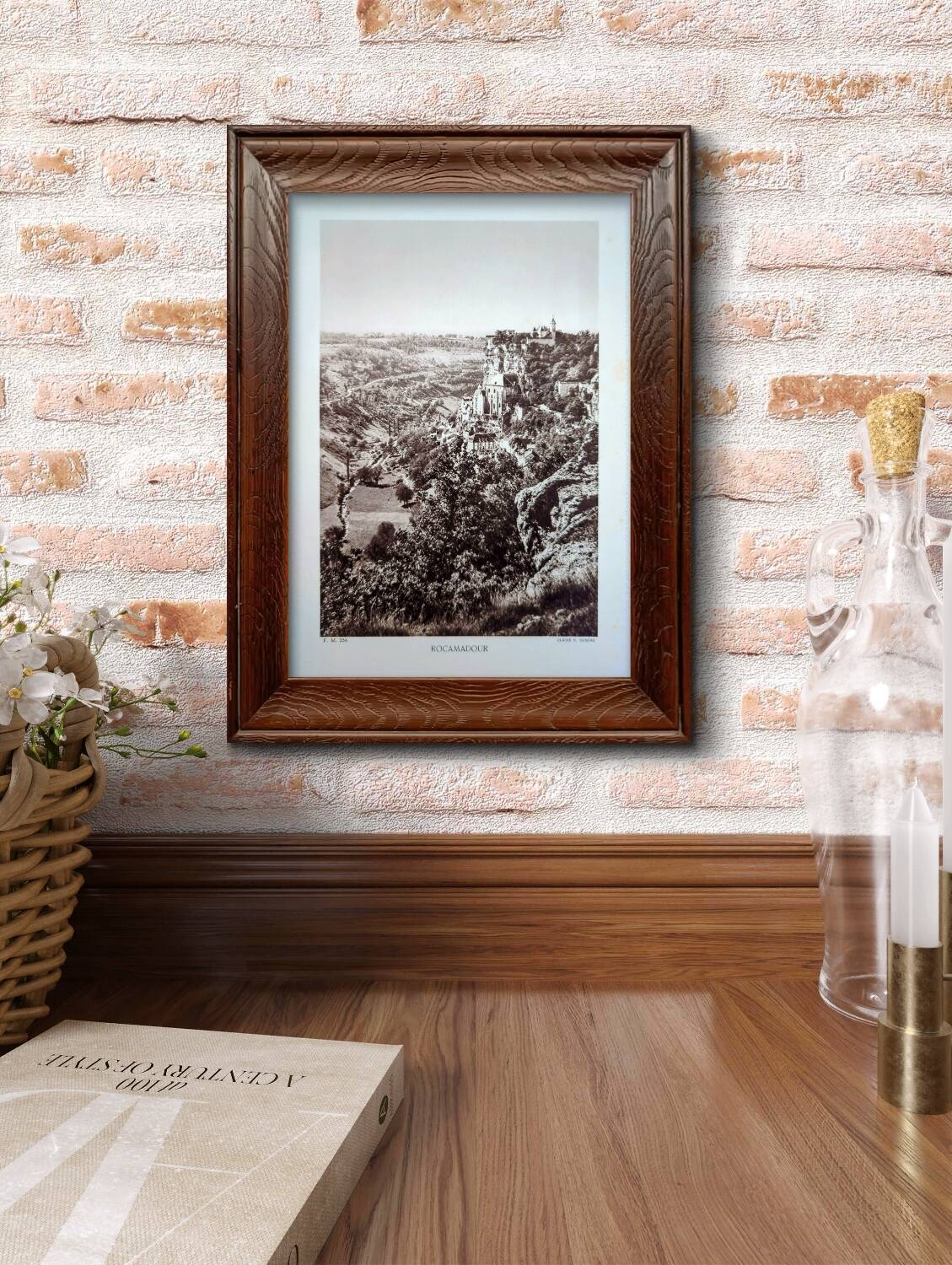 Rocamadour, Lot, photo print from 1942. By Pierre Dubure.
