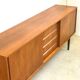 Danish teak sideboard with two sliding doors and 4 central drawers