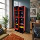 Post modern Memphis style bookcase, Denmark 1970s