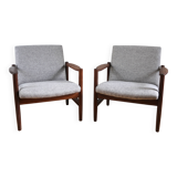 Pair of vintage Scandinavian teak armchairs from the 1960s