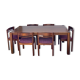 Table à manger en bois de teck avec 6 chaises vintage en palissandre