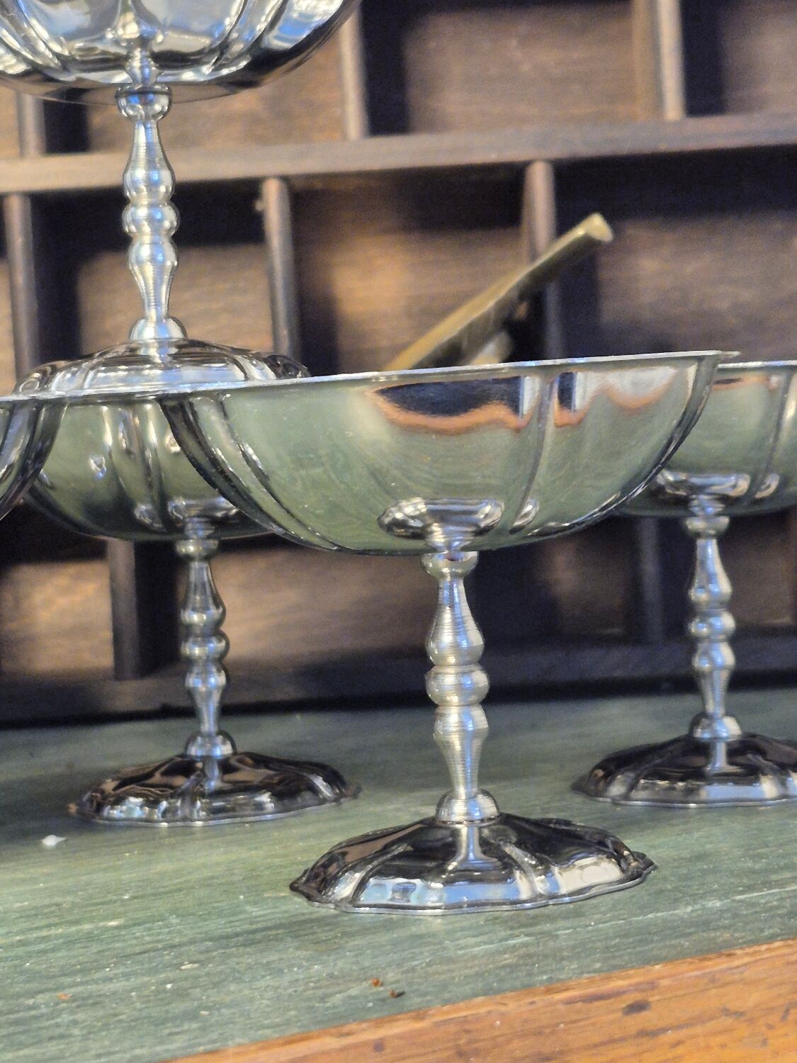 Stainless steel ice cream bowls