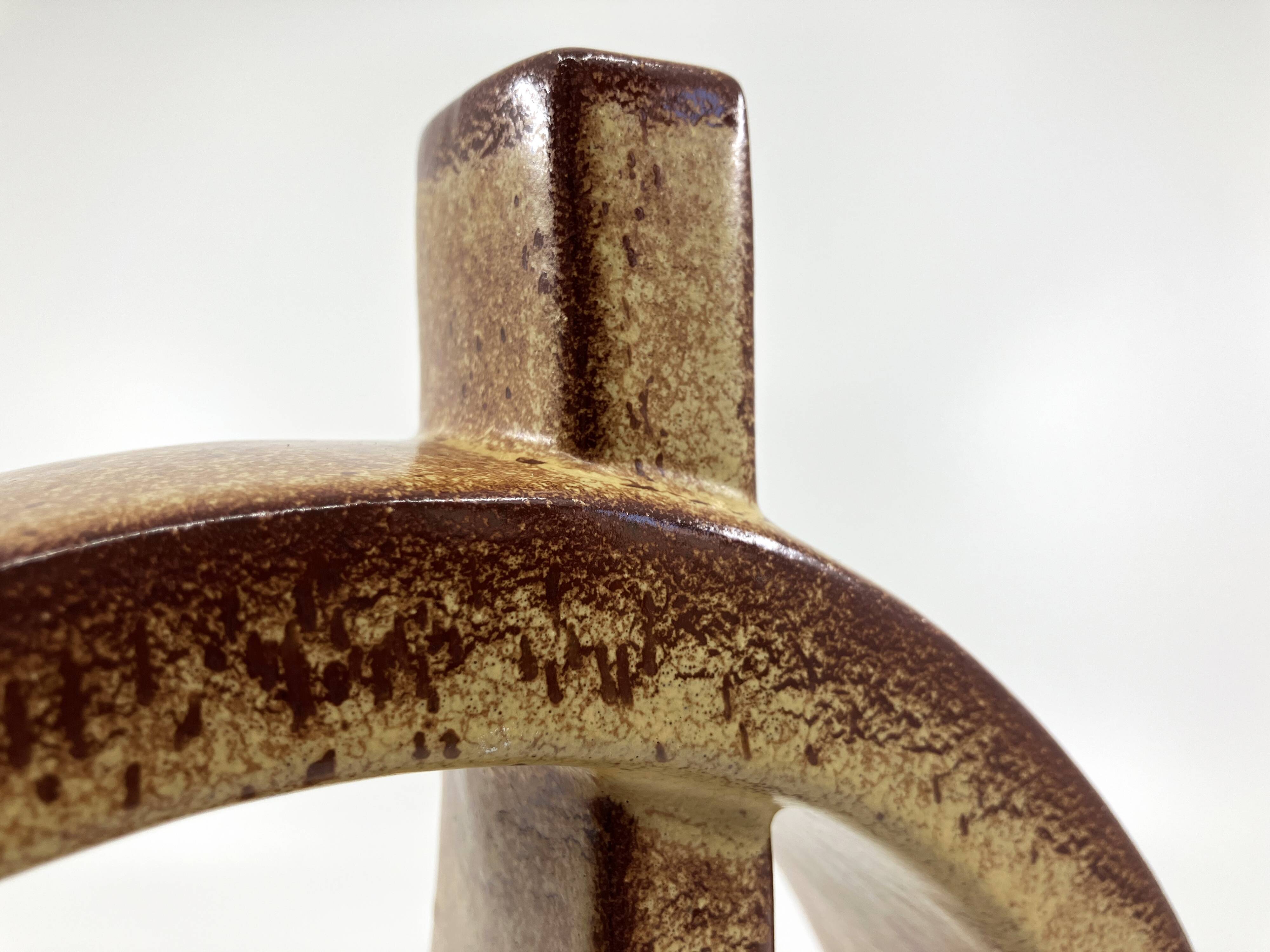 Ceramic sculpture vase • Roberto Rigon • Bertoncello • Italy • 60/70