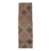 Turkish Handmade Vintage Anatolian Kilim 102 cm x 338 cm