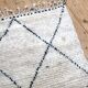 Moroccan Berber carpet Beni Ouarain with black diamonds 1,48x0.95m