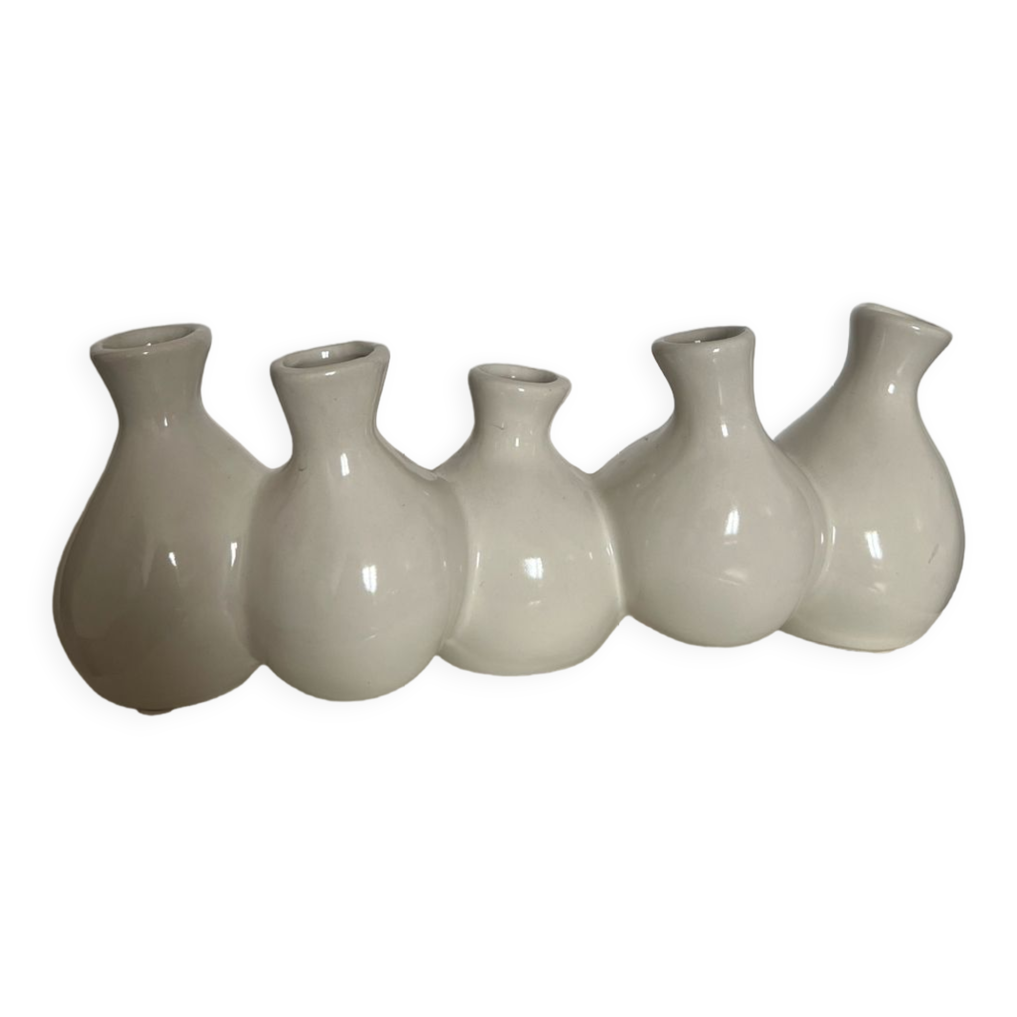 White ceramic soliflore