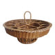 Aperitif basket for glasses and bottles in rattan wicker