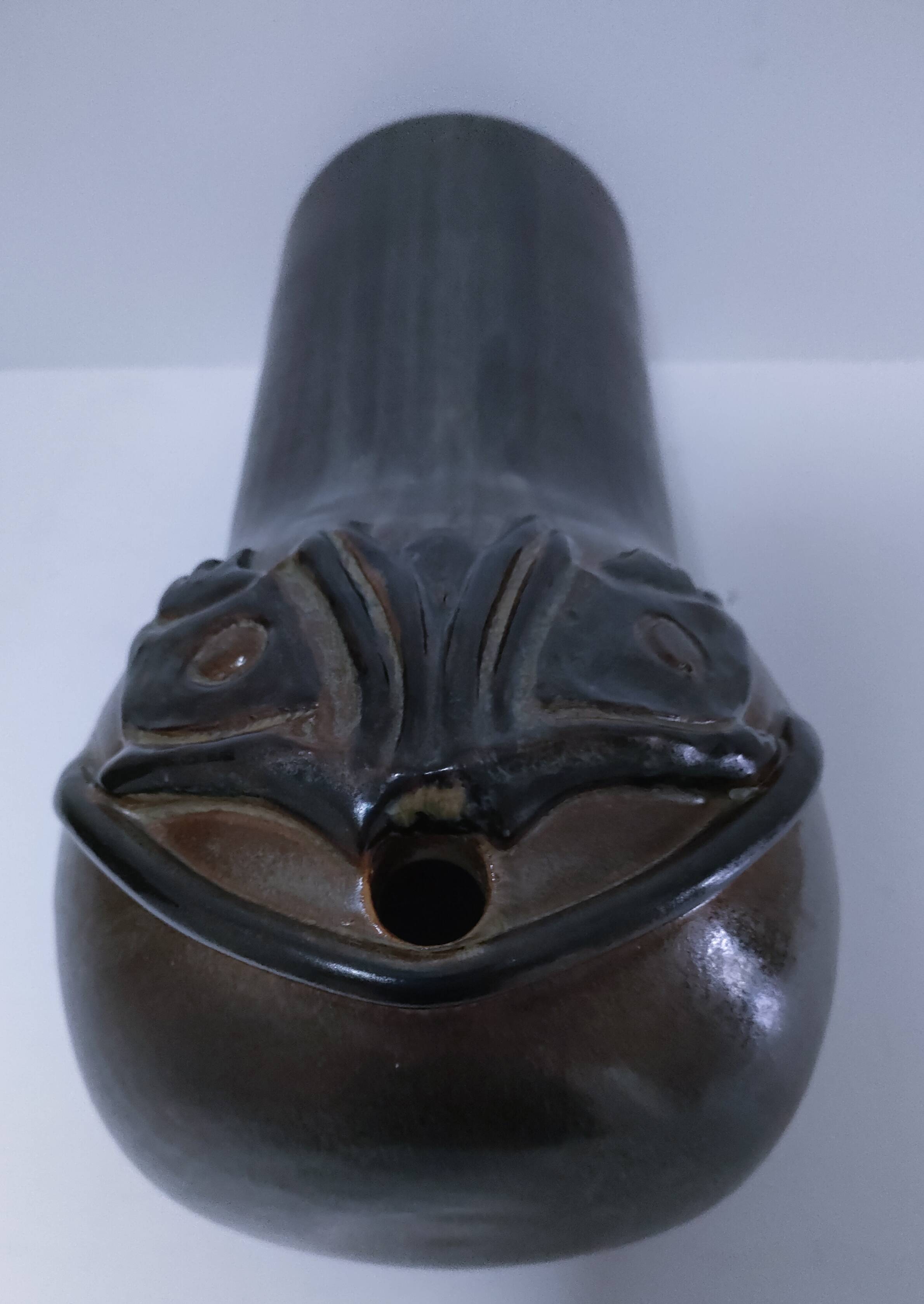 tête céramique émaillée murale pièce unique