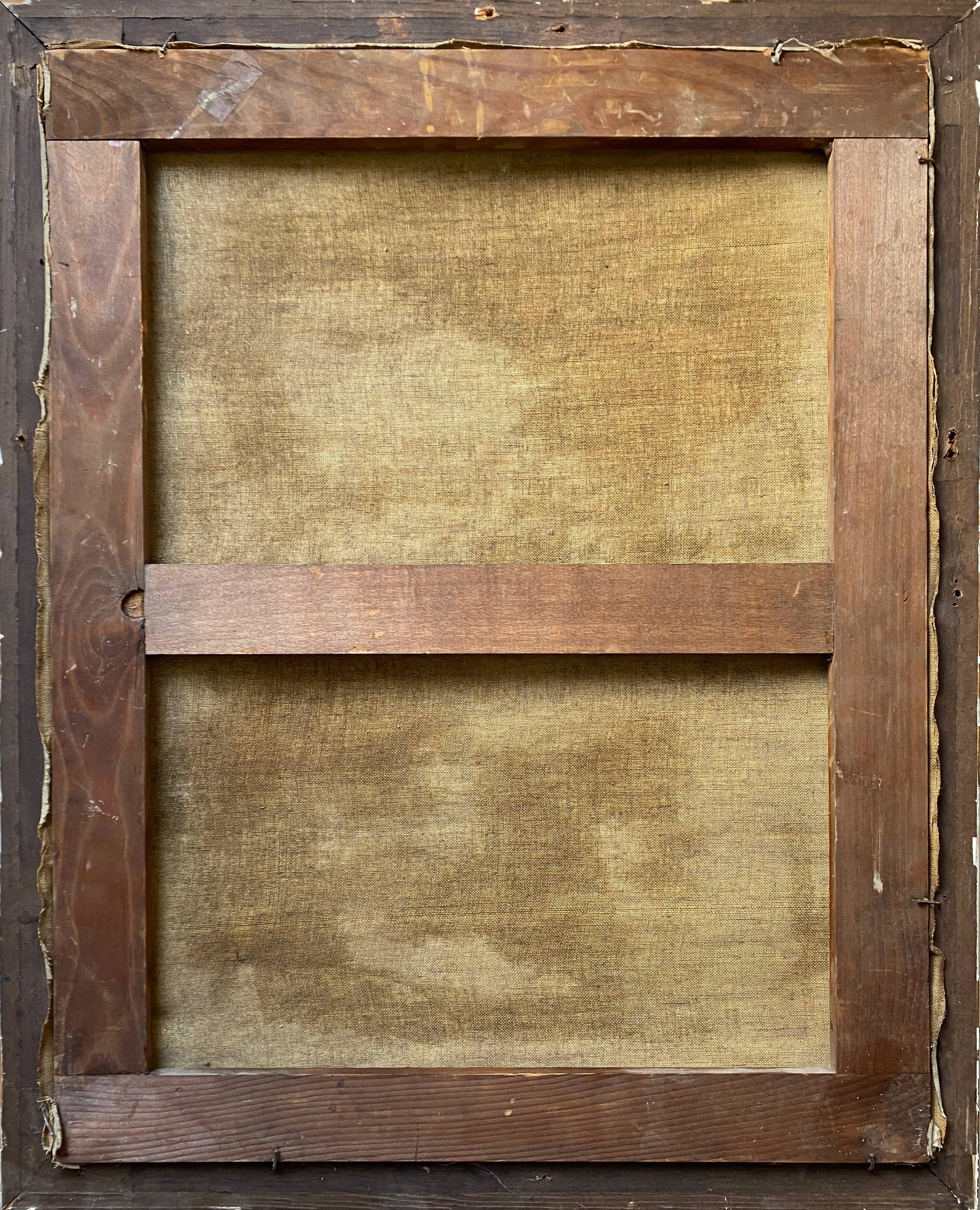 Table "Landscape of boats" Italy HST signed Alfred Tardieu (XIX-XX)