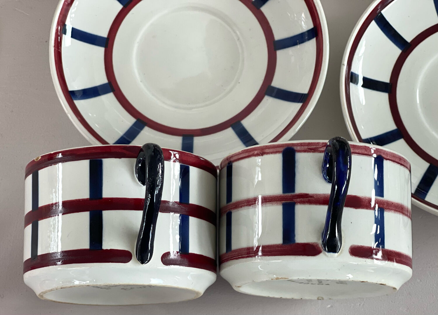 Duo of old Montereau cups