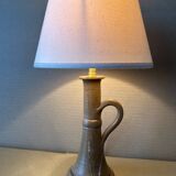 Petite lampe à poser, lampe de chevet vintage En grès émaillé, bon état, au