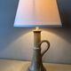 Petite lampe à poser, lampe de chevet vintage En grès émaillé, bon état, au