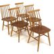 Set of 5 Scandinavian "Pinnstol" chairs, Edsbyverken, Sweden, 1960