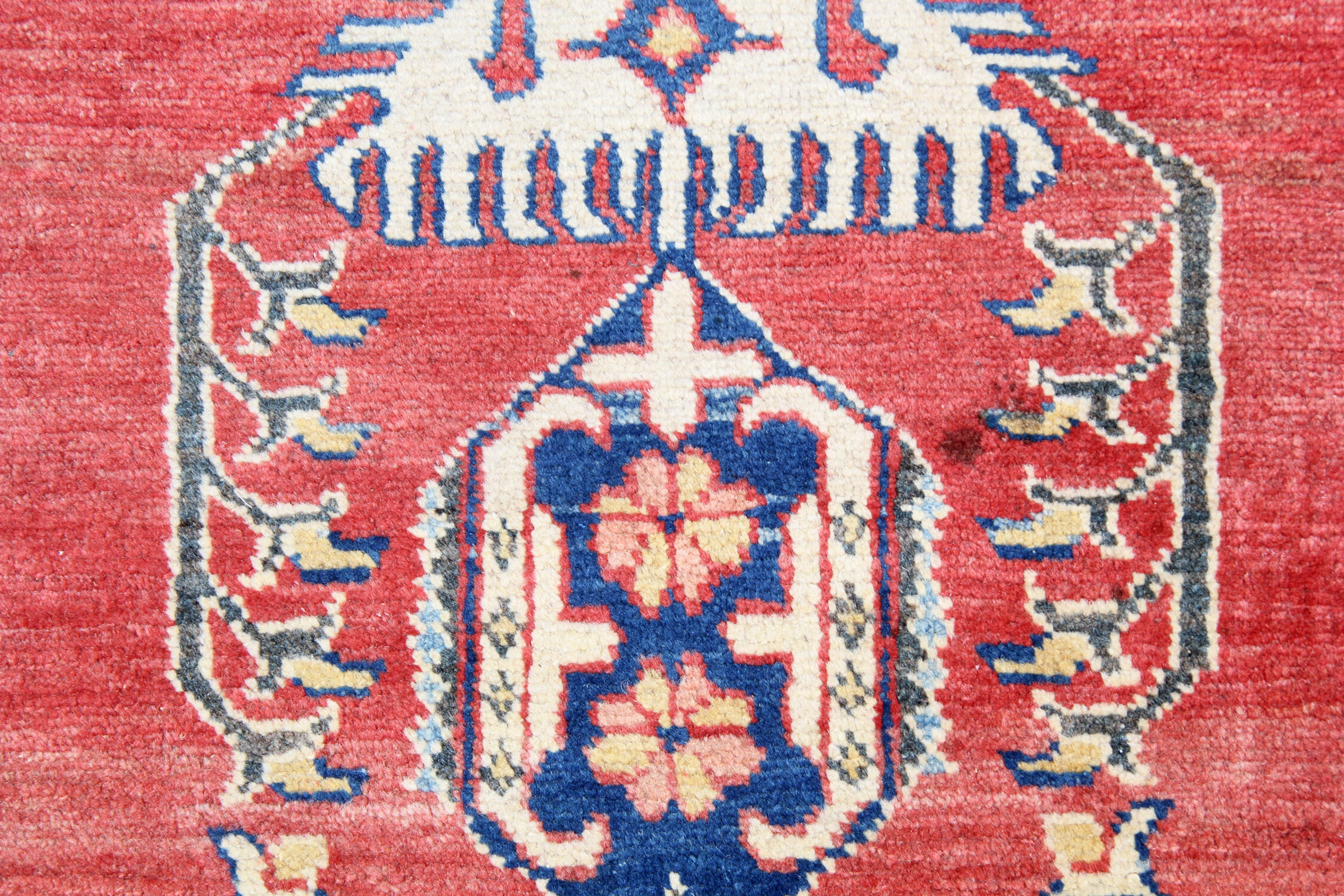 Handmade afghan rug in wool 98x149cm