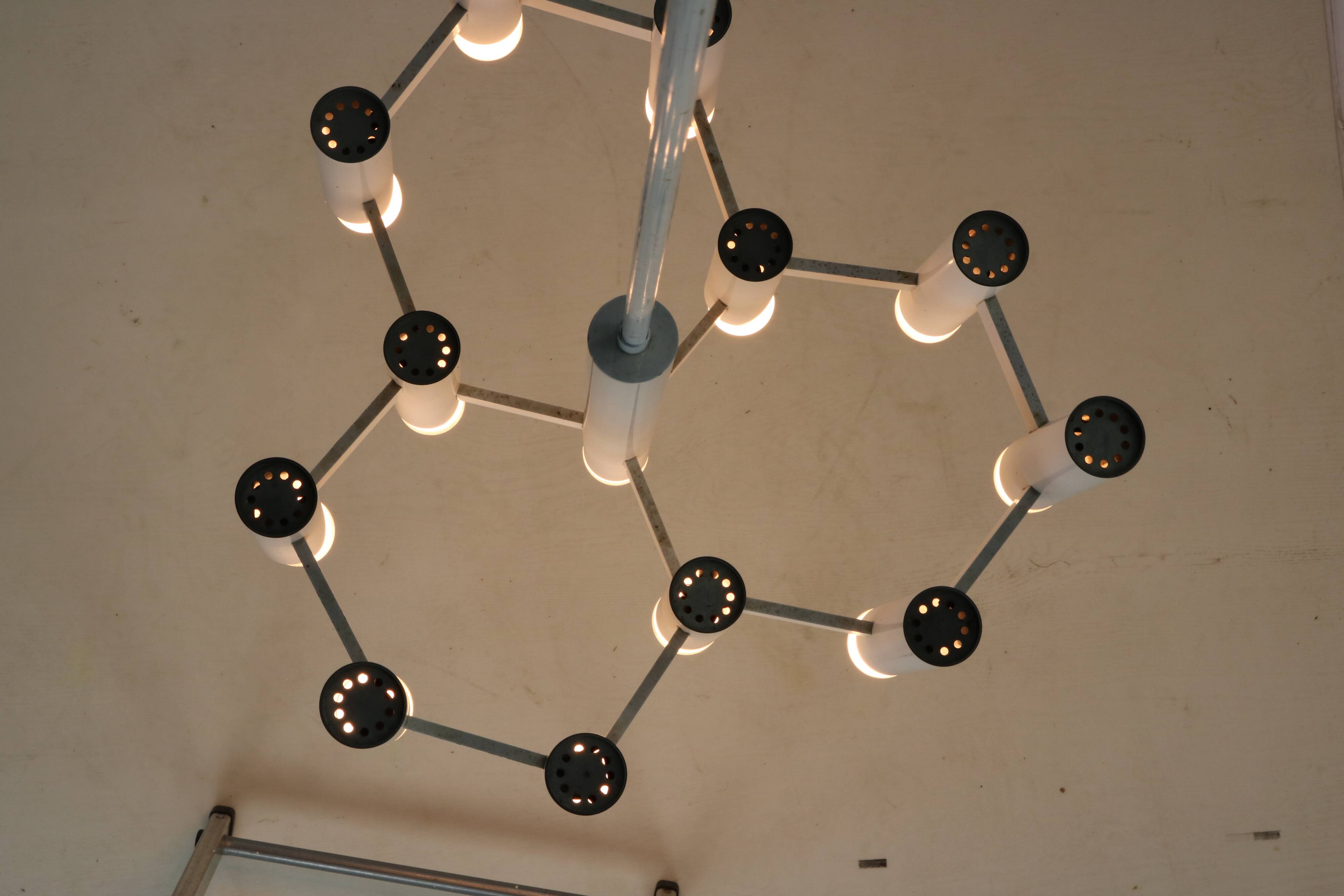 Midcentury design pendant lighting by Gaetano Sciolari