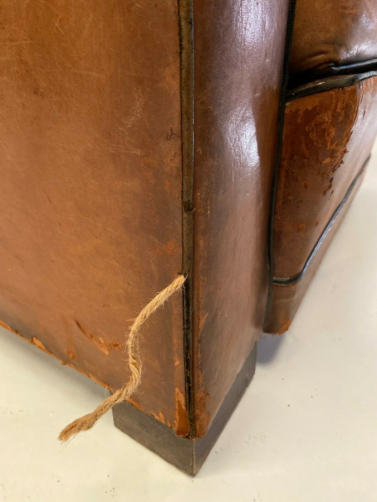 Leather club armchair 1930