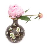Vase chinois en laiton émaillé
