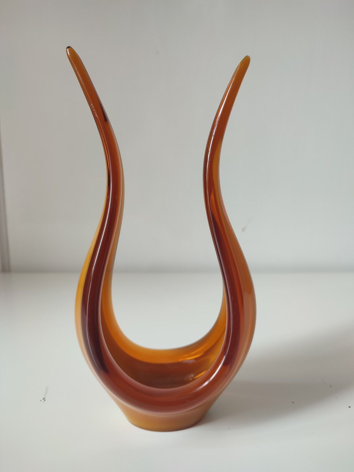 Bougeoir en verre soufflé