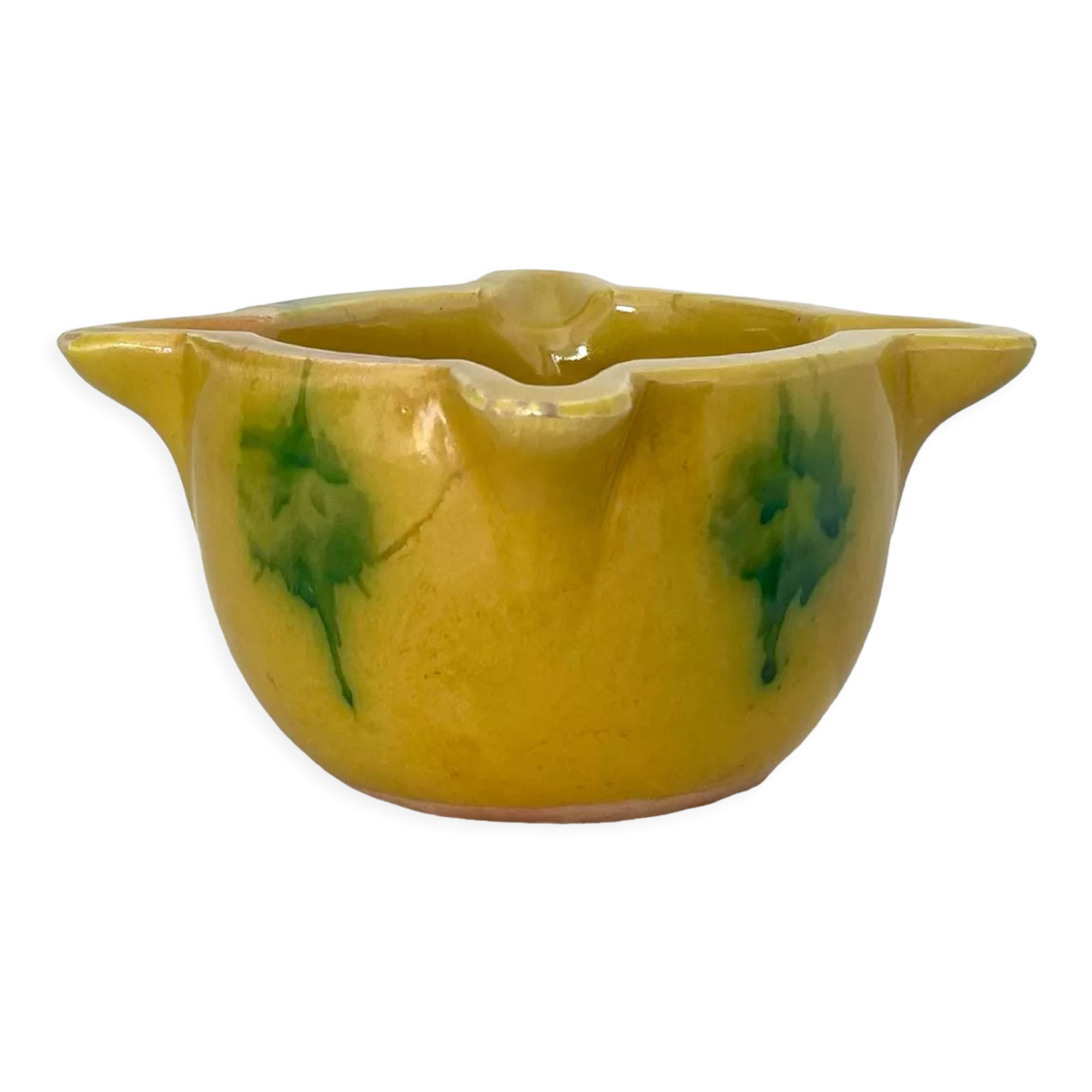 Vintage glazed stoneware mortar